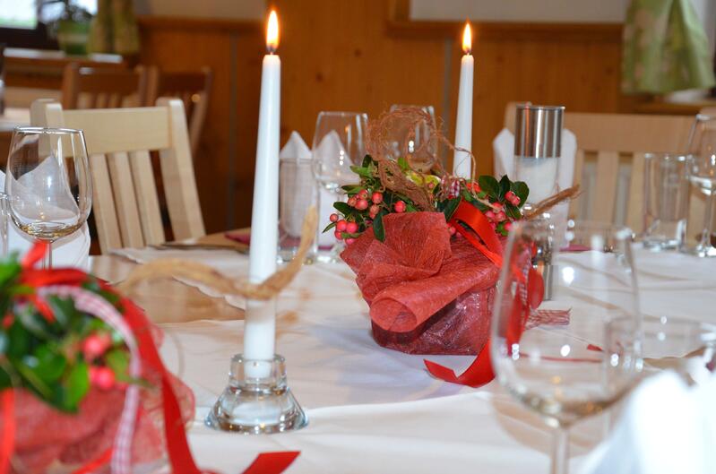 Gedeckter Tisch in unserem Saal